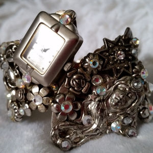 Art Deco Style Cuff Watch